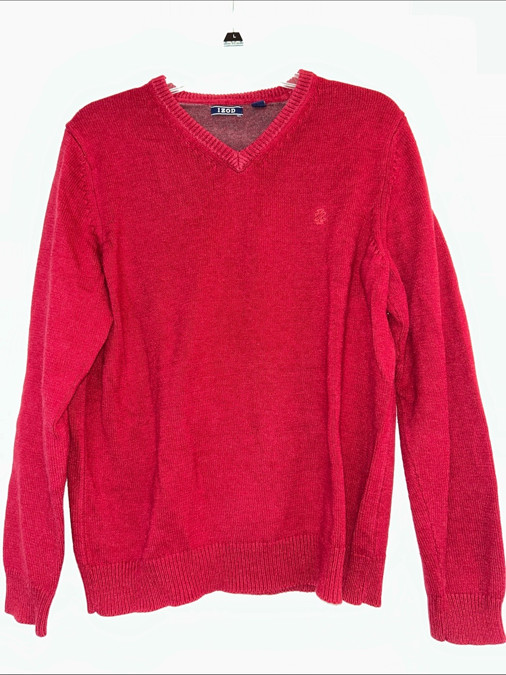 Red IZOD Men’s Vneck Sweater size Medium